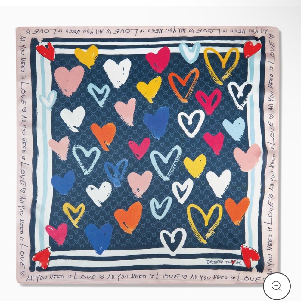 Brighton Color of Love Heart Print Scarf